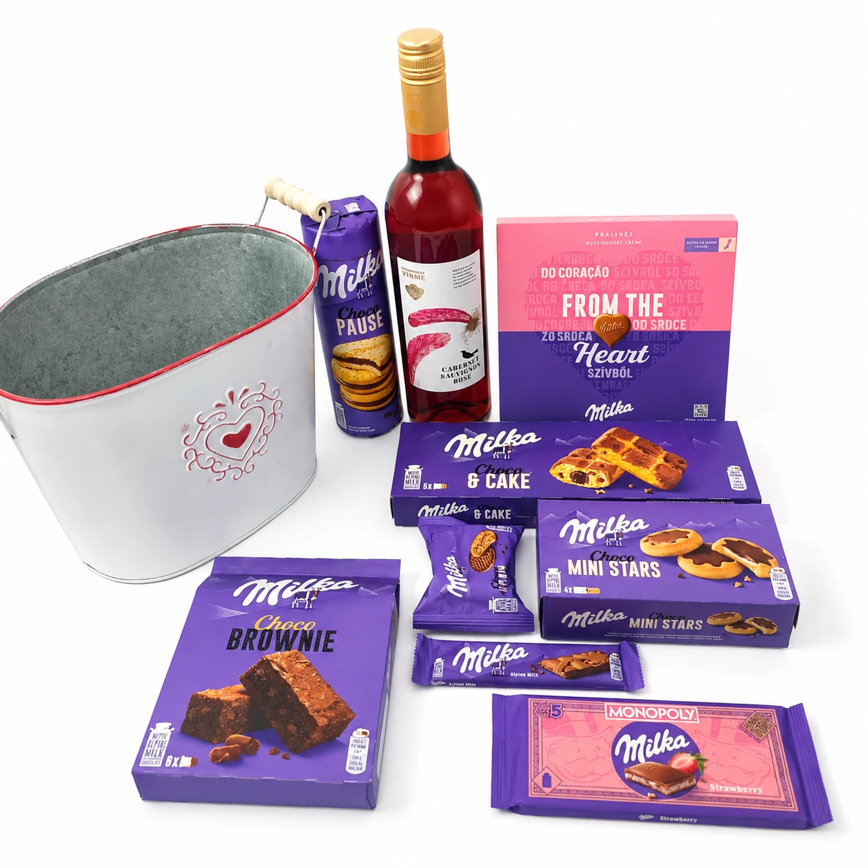 Darčekové sady pre ženy - milka čokolády a víno