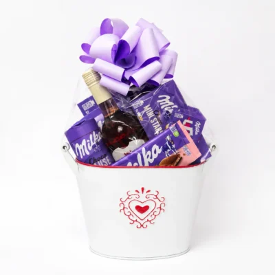 Elegantná darčeková sada Rosé a Milka
